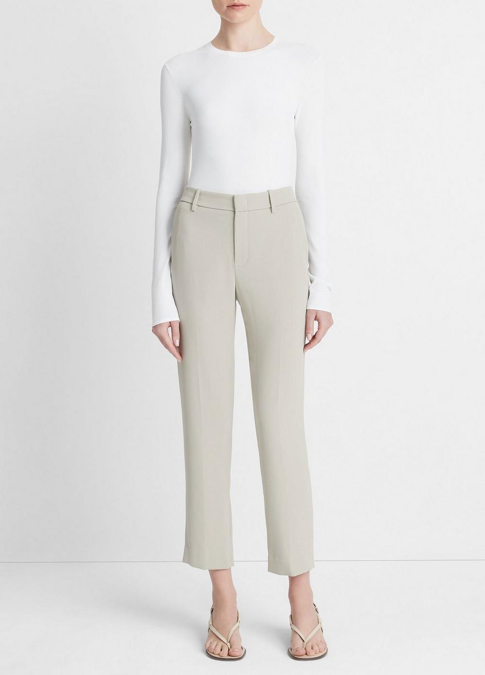 Crepe Tailored Straight-Leg Pant Product Image