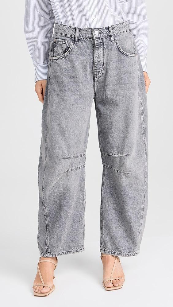 Free People Good Luck Mid Rise Barrel Jeans | Shopbop Product Image