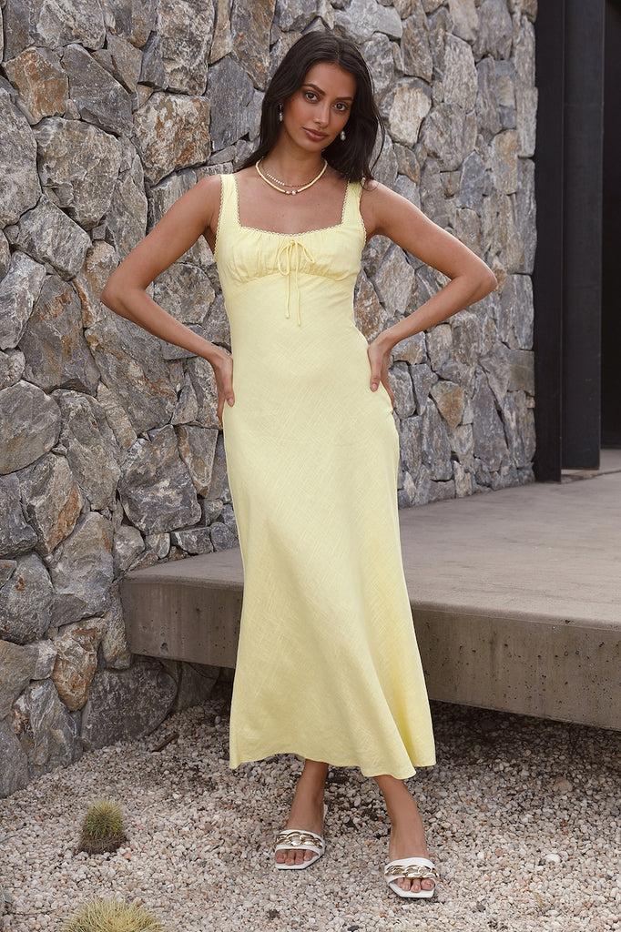 Lemon Squeeze Maxi Dress Yellow Product Image