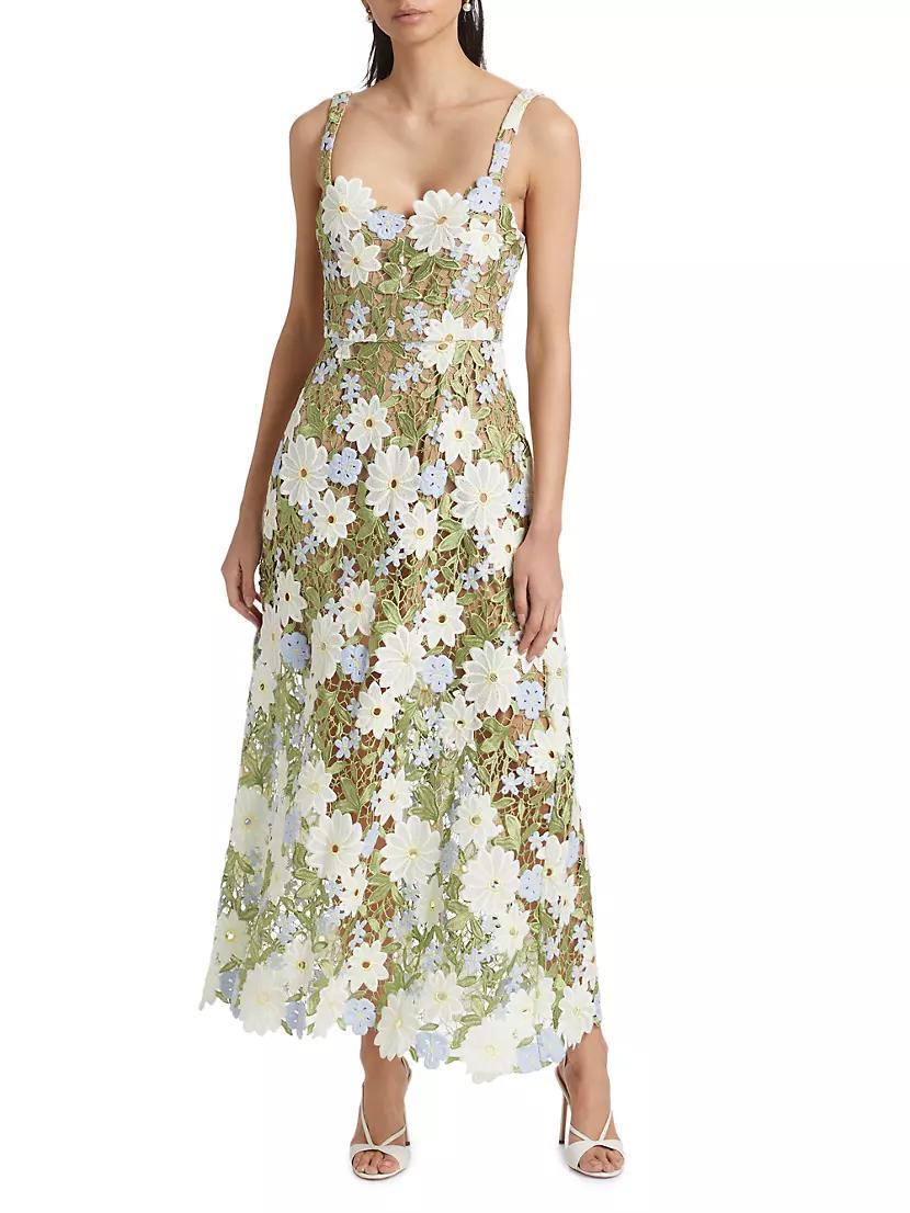 Flora Floral Lace Midi-Dress Product Image