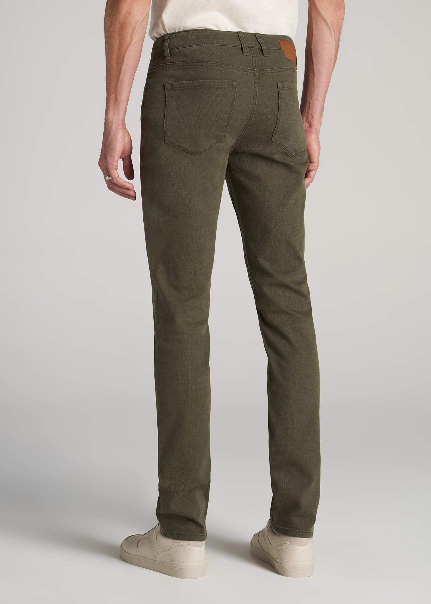 Dylan SLIM-FIT Jeans for Tall Men in Olive Green Wash Product Image