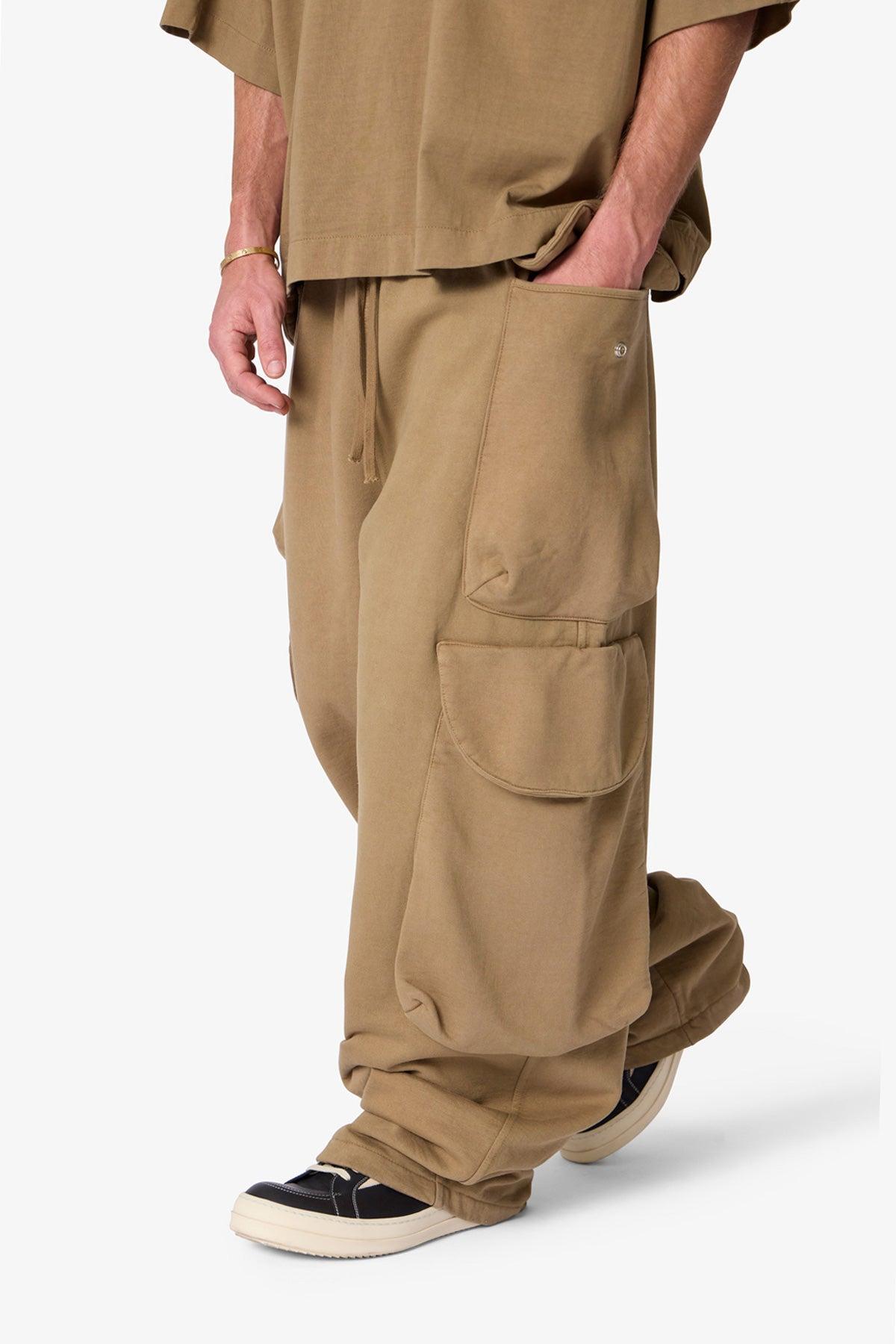 Side Cargo Pocket Sweatpants - Washed Earth Product Image