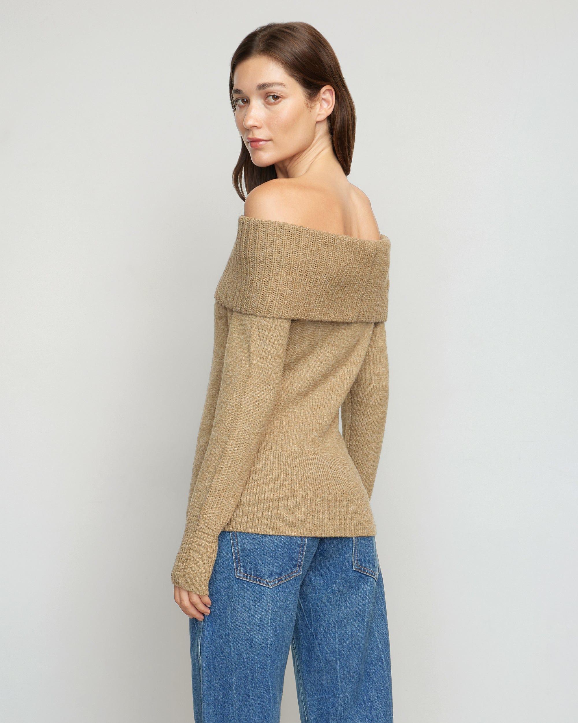 Kiana Ribbed Off-Shoulder Sweater Product Image