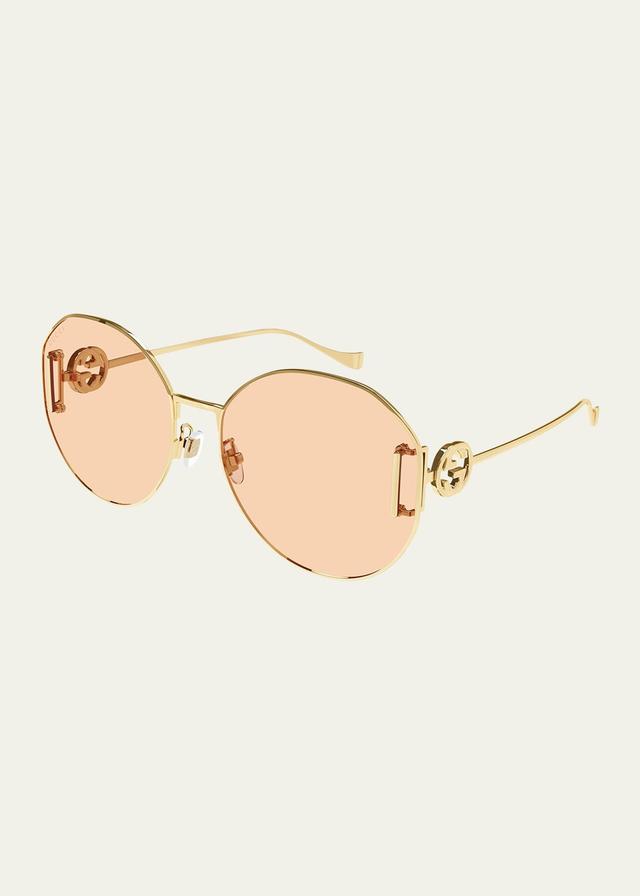 Gucci Womens Gg1206SA 63mm Round Sunglasses Product Image