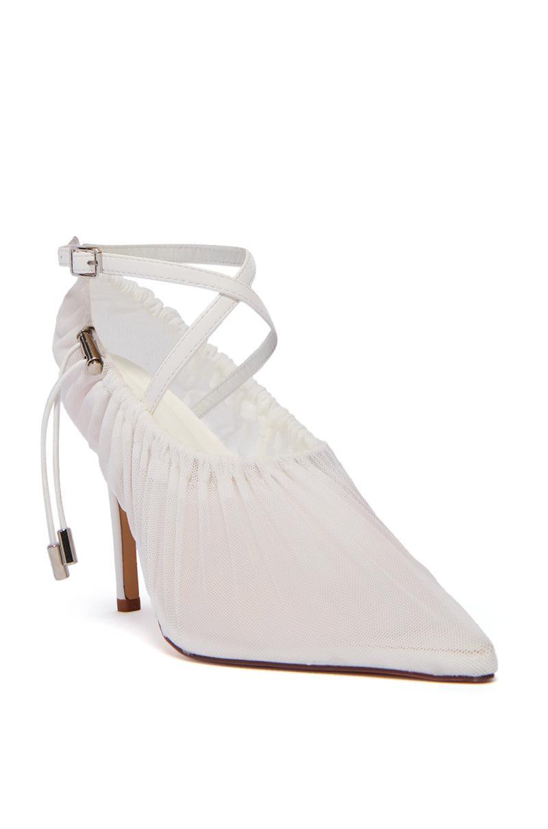 AZALEA WANG JUBILANCE WHITE MESH CINCH PUMP Product Image