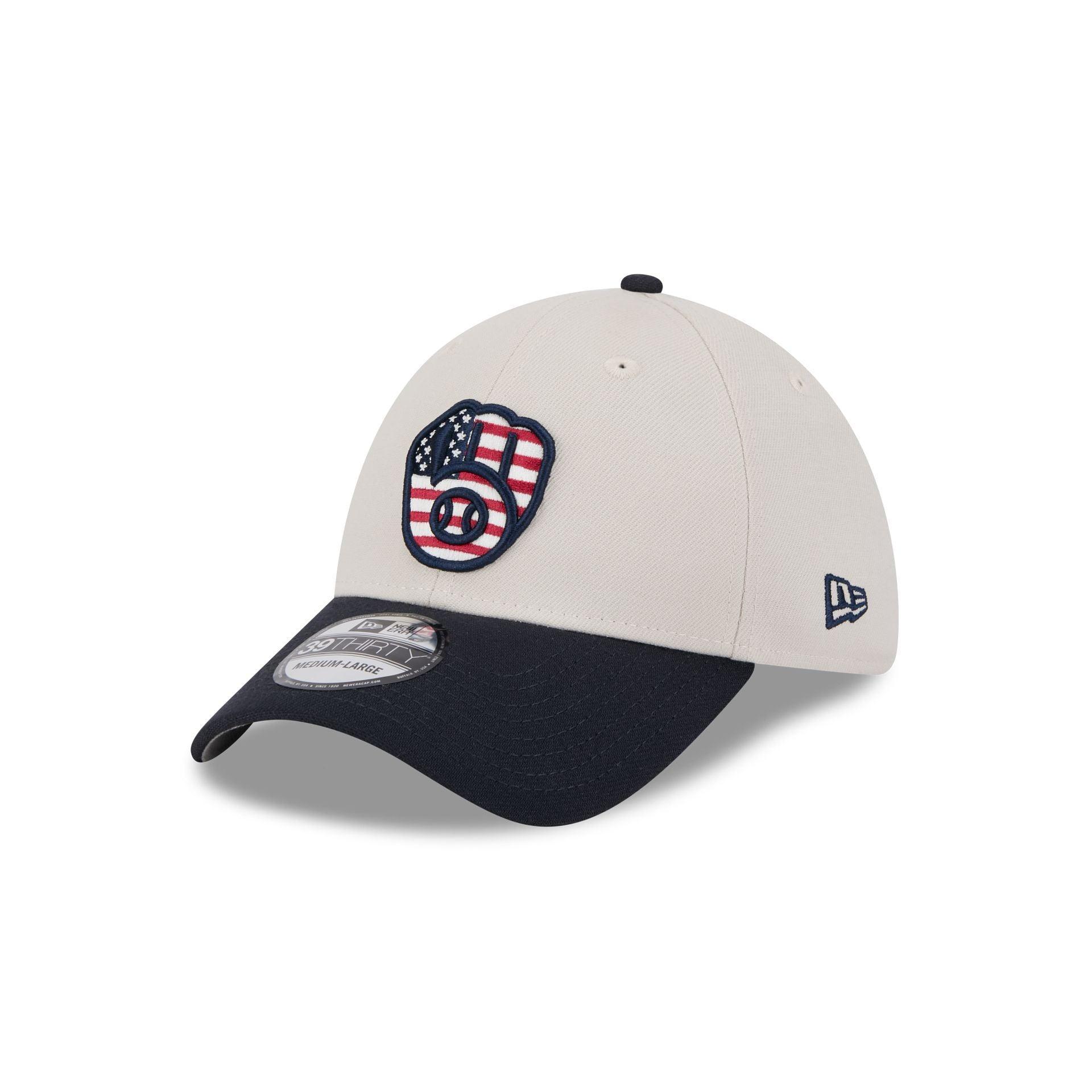 Milwaukee Brewers Independence Day 2024 39THIRTY Stretch Fit Hat Male Product Image