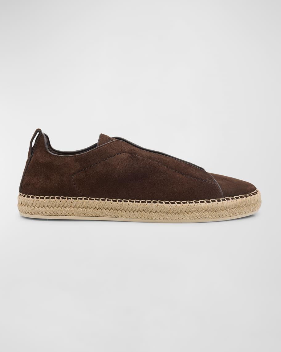 Men's Triple Stitch Suede Espadrille Sneakers Product Image