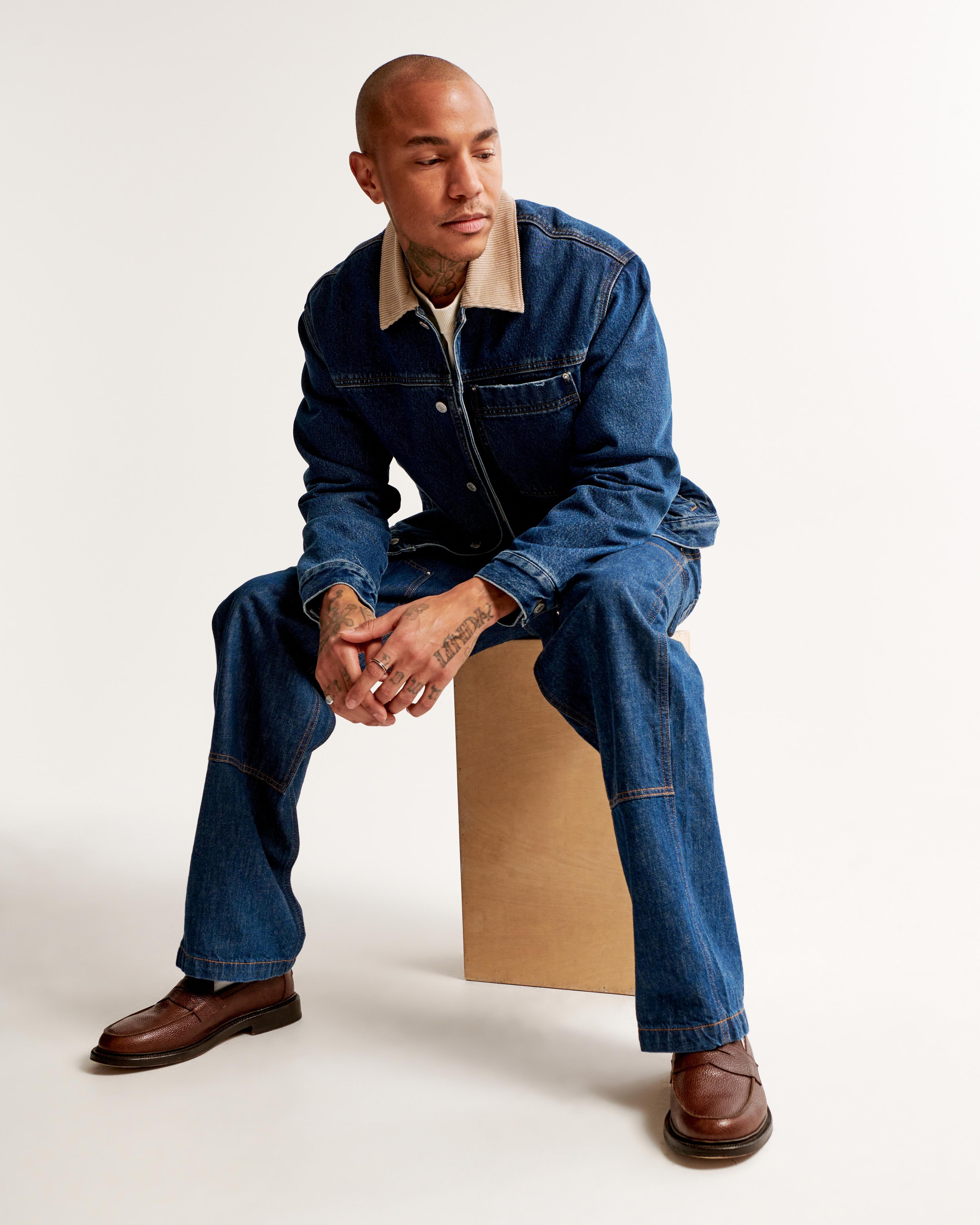 Cropped Flannel-Lined Workwear Jacket Product Image