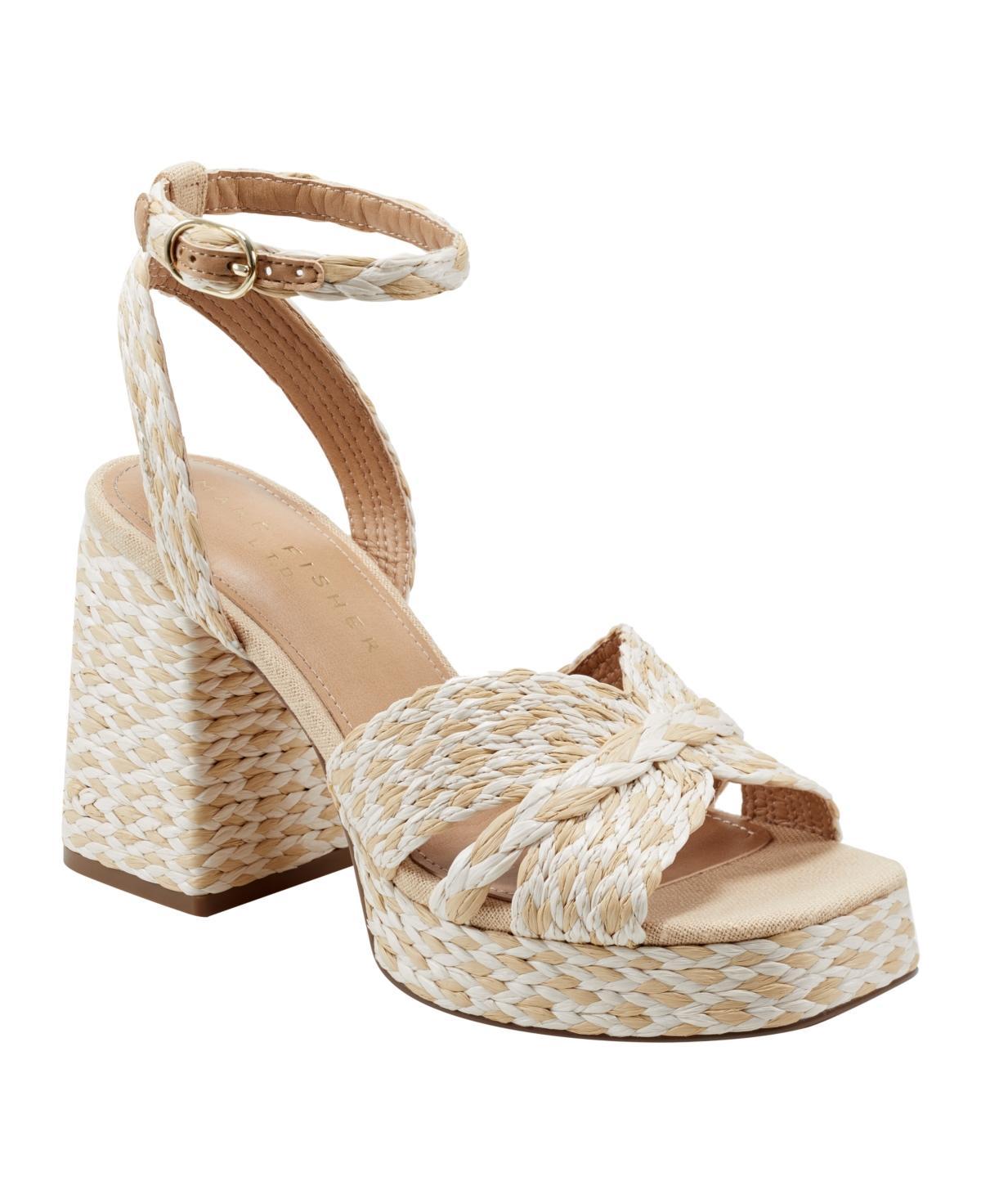 Marc Fisher LTD Janie Raffia Ankle Strap Platform Sandal Product Image