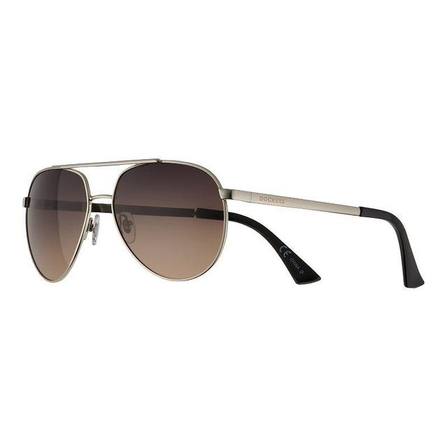 Mens Dockers Brown Gradient Polarized Aviator Sunglasses Product Image