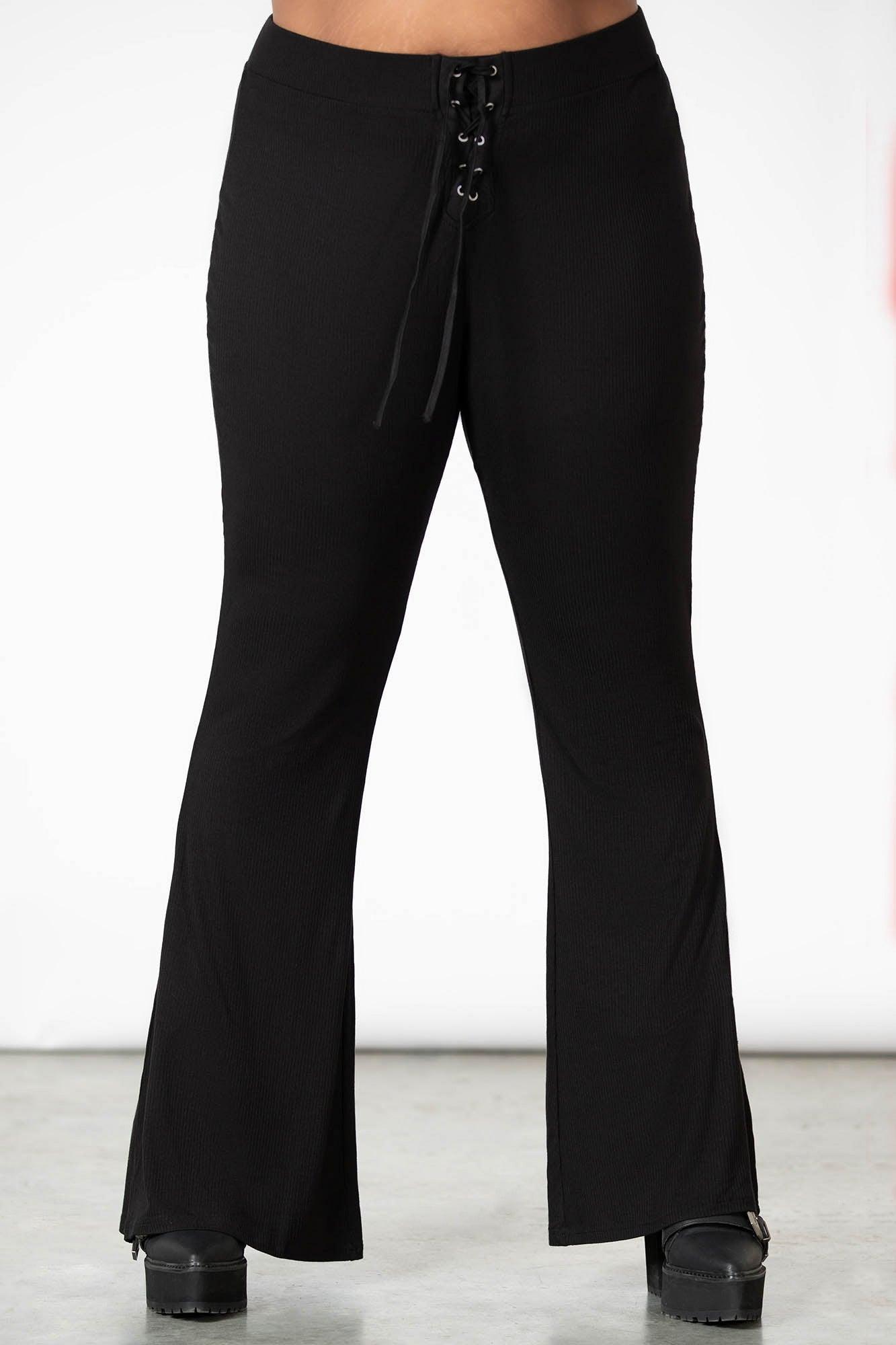 Slo-Burn Bell Bottoms [B] [PLUS] / Black / 93% Viscose, 7% Elastane Product Image