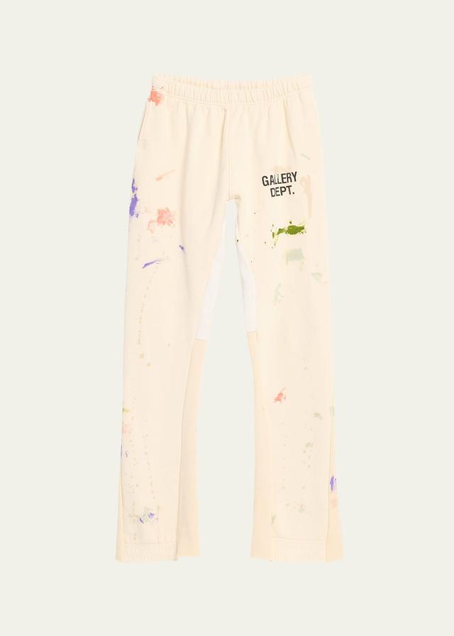 Mens Paint-Splatter Logo Flare Sweatpants Product Image