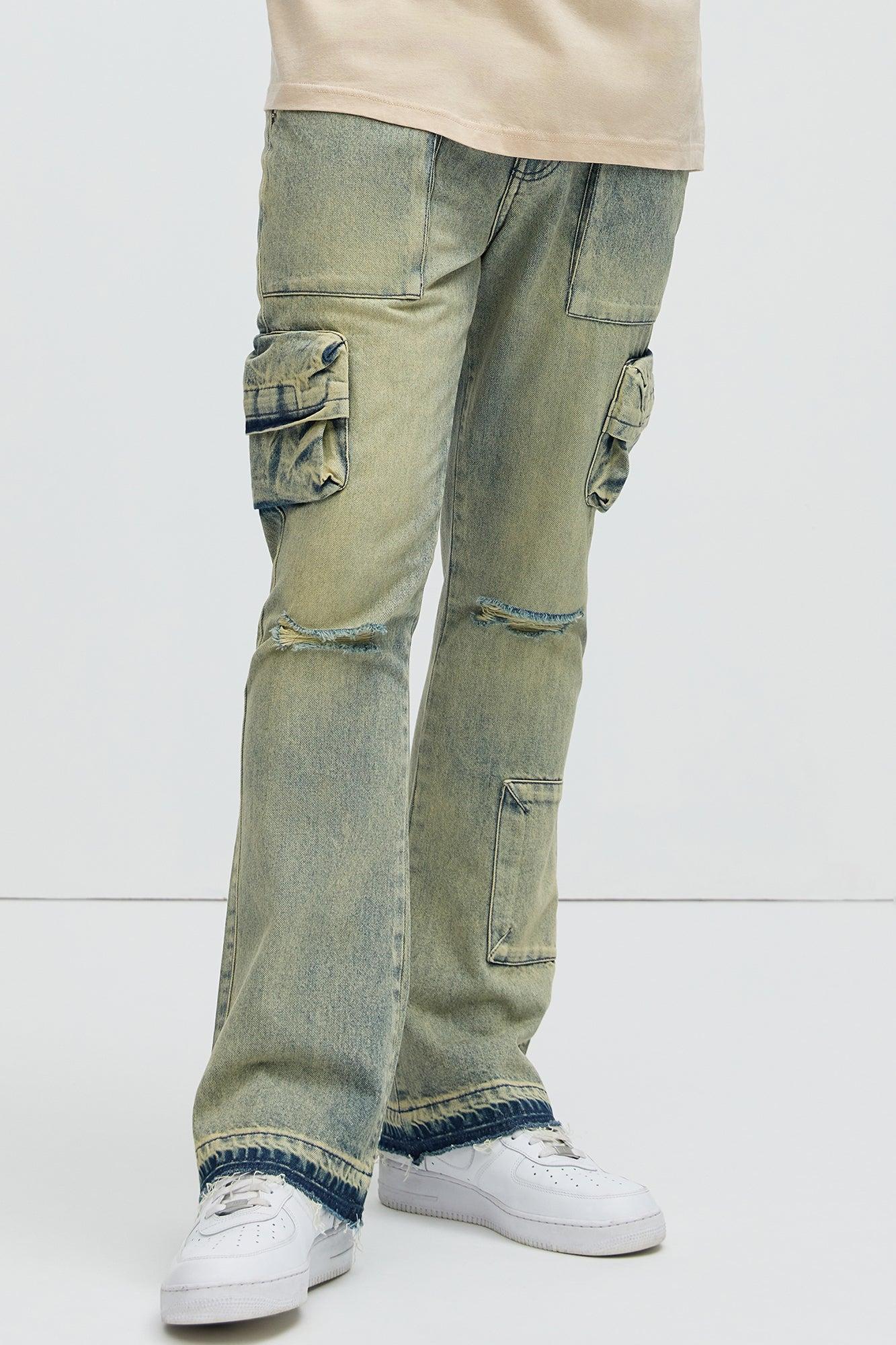 Hallowell Vintage Cargo Jeans - Vintage Blue Wash Product Image