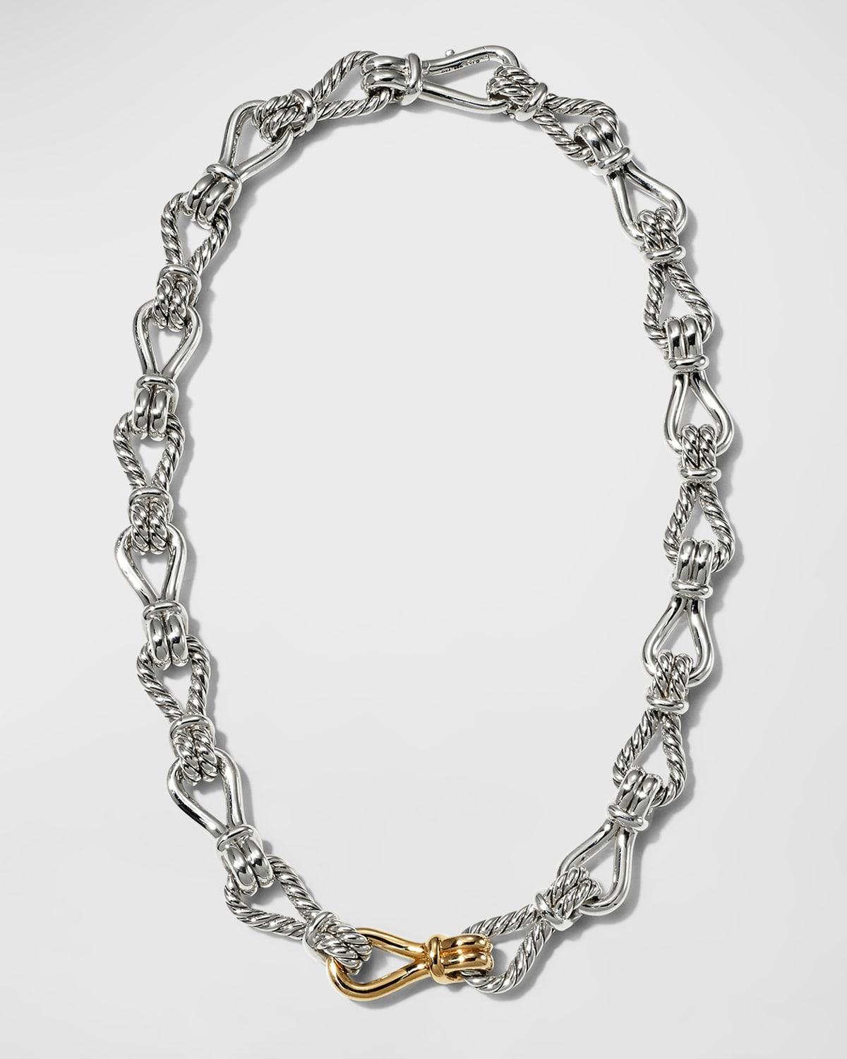 David Yurman 18K Yellow Gold & Sterling Silver Thoroughbred Loop Chain Link Necklace, 20 Product Image