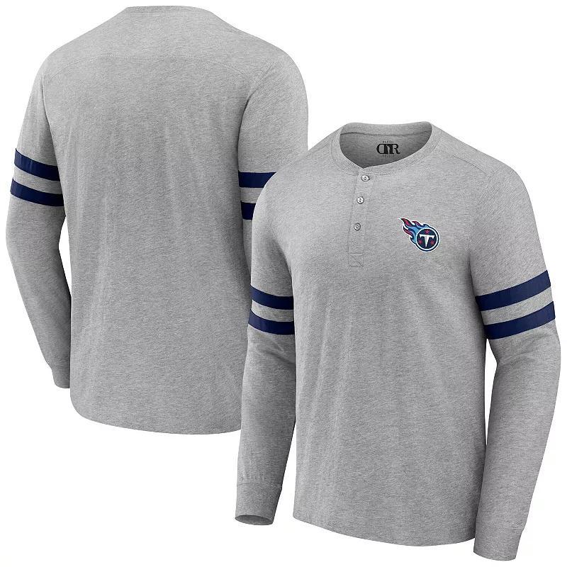 Mens Nfl x Darius Rucker Collection by Fanatics Heather Gray New Orleans Saints Henley Long Sleeve T-shirt Product Image