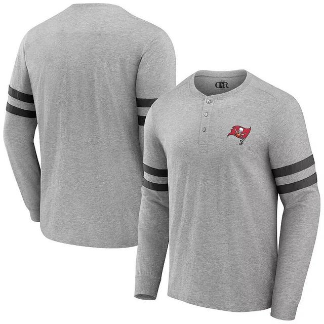 Mens NFL x Darius Rucker Collection by Fanatics Heather Gray Minnesota Vikings Henley Long Sleeve T-Shirt Product Image