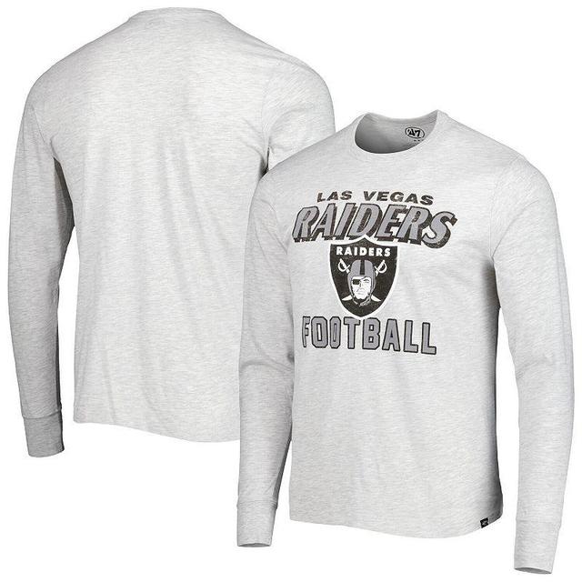 Mens 47 Heathered Gray Las Vegas Raiders Dozer Franklin Long Sleeve T-Shirt Product Image