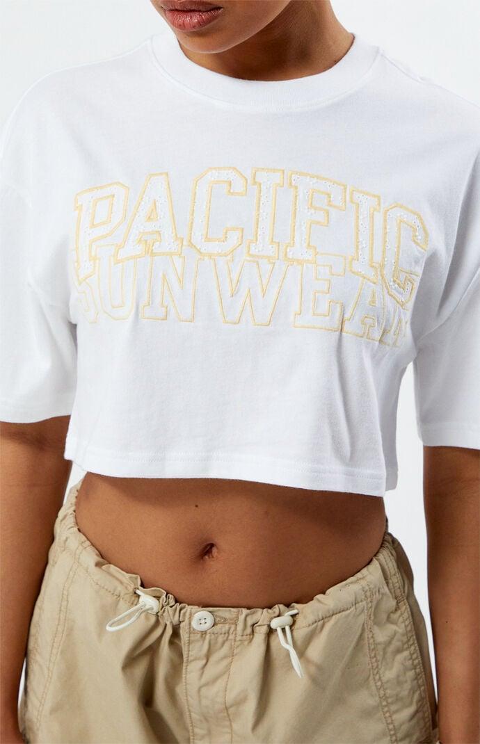 Women's Pacific Sunwear Eyelet Super Cropped T-Shirt Product Image