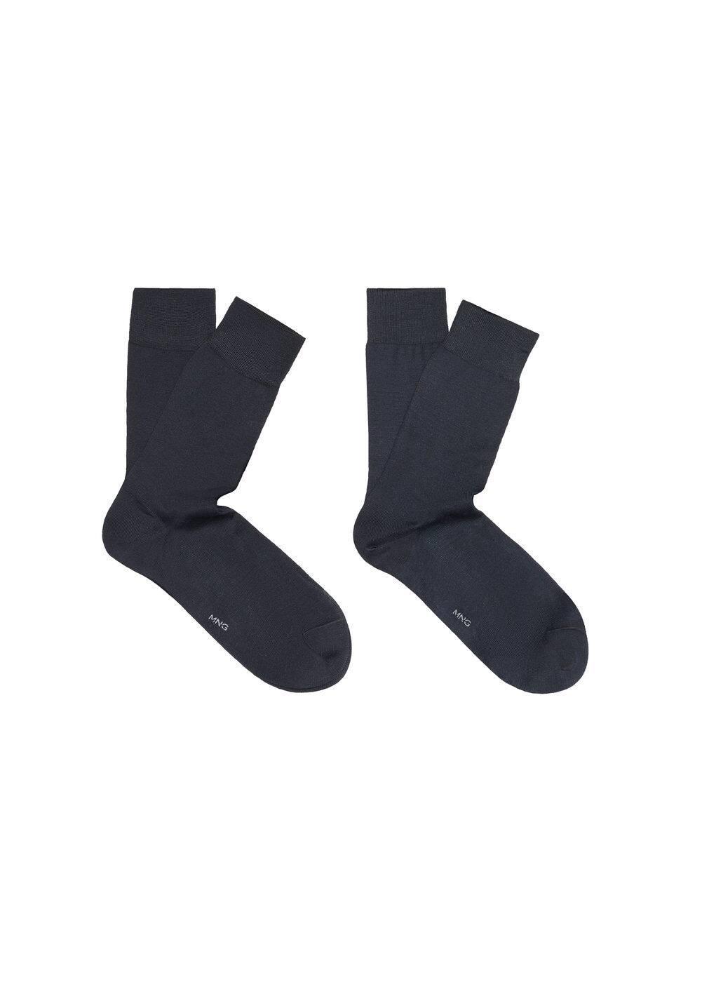 MANGO MAN - Basic cotton socks dark navyMen Product Image