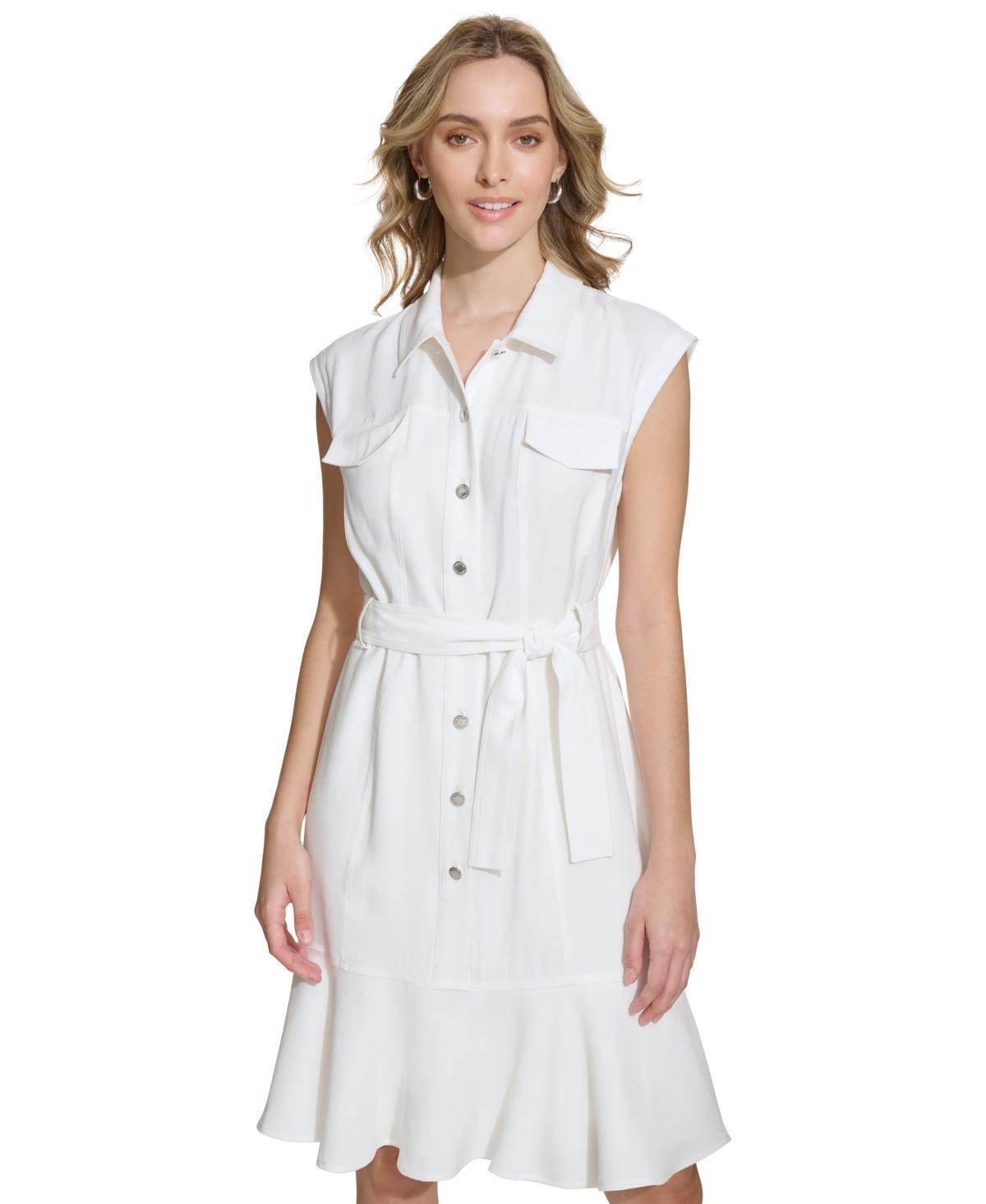 Women's Sleeveless Belted Shirtdress product image