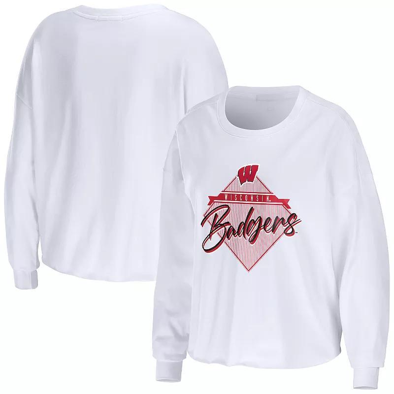 Womens NCAA Wisconsin Badgers Cropped Long Sleeve T-Shirt Product Image