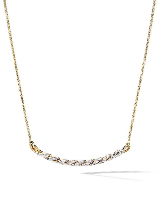 Womens Petite Pavflex Station Necklace in 18K Yellow Gold with Diamonds Product Image