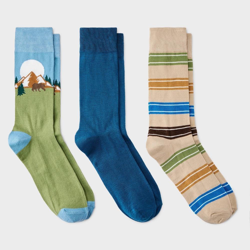 Men's Gifting Socks 3pk - Goodfellow & Co™ 7-12 Product Image