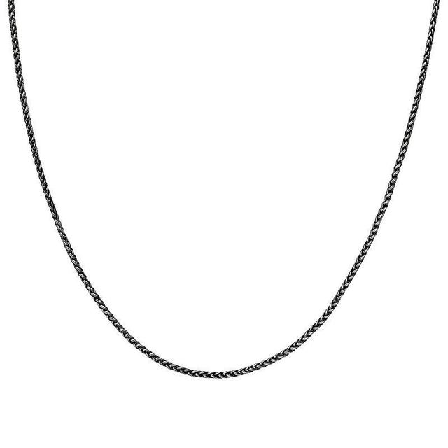 Mens LYNX Stainless Steel Wheat Chain Necklace Antique Product Image