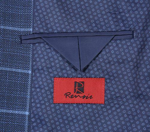 Classic Regular Fit Blazer Windowpane Pattern in Blue Product Image