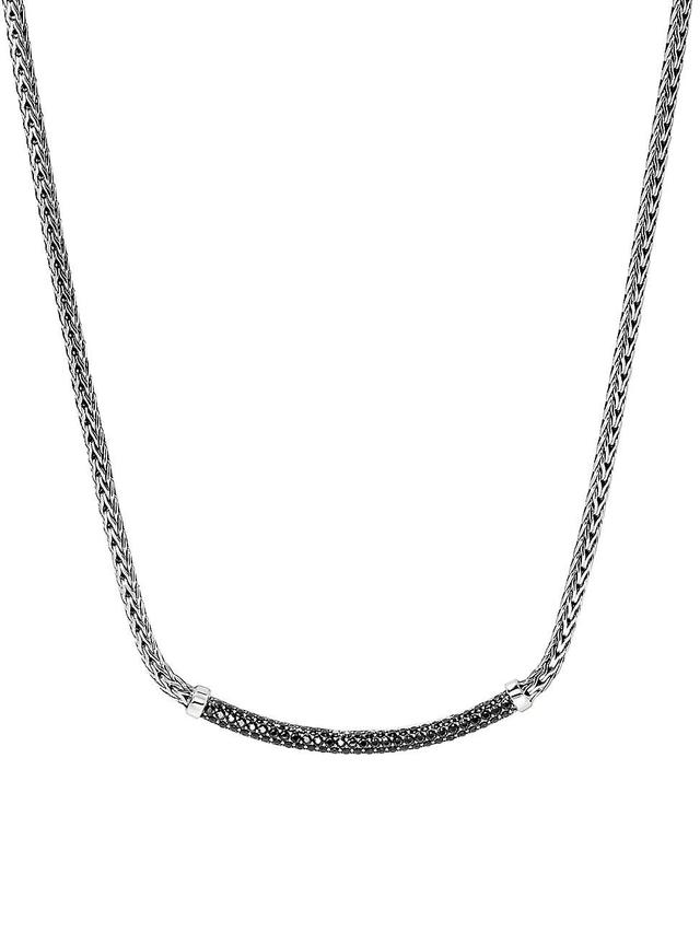 Womens JH Essentials Pav Sterling Silver & Black Sapphire Necklace Product Image