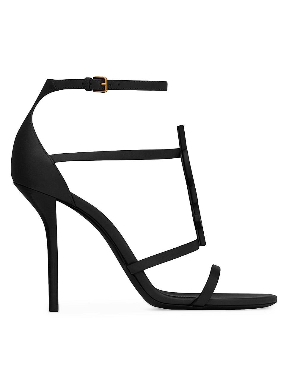 Womens Cassandra Strappy Leather Logo Sandals Product Image