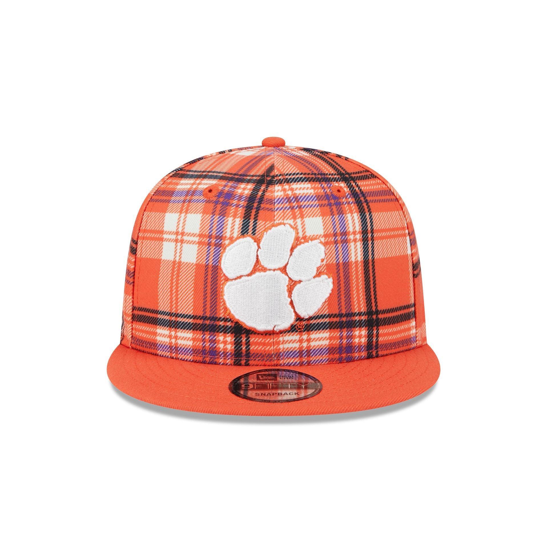 Clemson Tigers Plaid 9FIFTY Snapback Hat Male Product Image