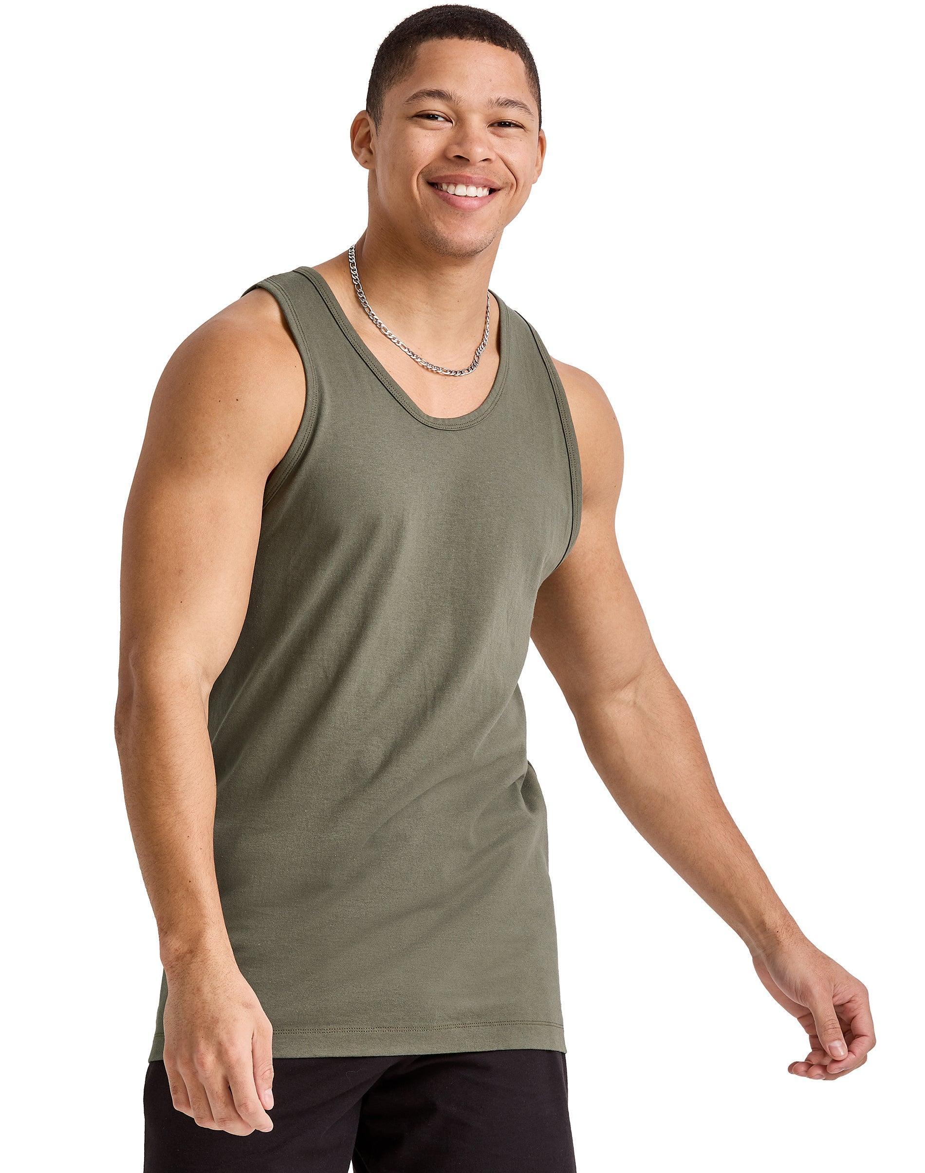 Hanes Mens Round Neck Sleeveless Tank Top, Large Product Image