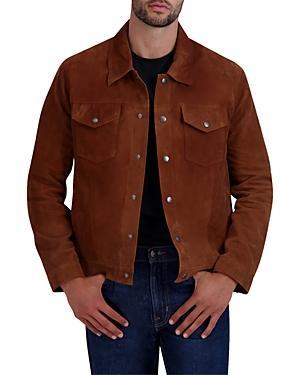 Mens Suede Trucker Jacket Product Image