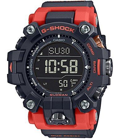 Men's Casio G-Shock Master of G Solar Powered Red and Black Strap Watch with Digital Dial (Model: Gw9500-1A4) Product Image