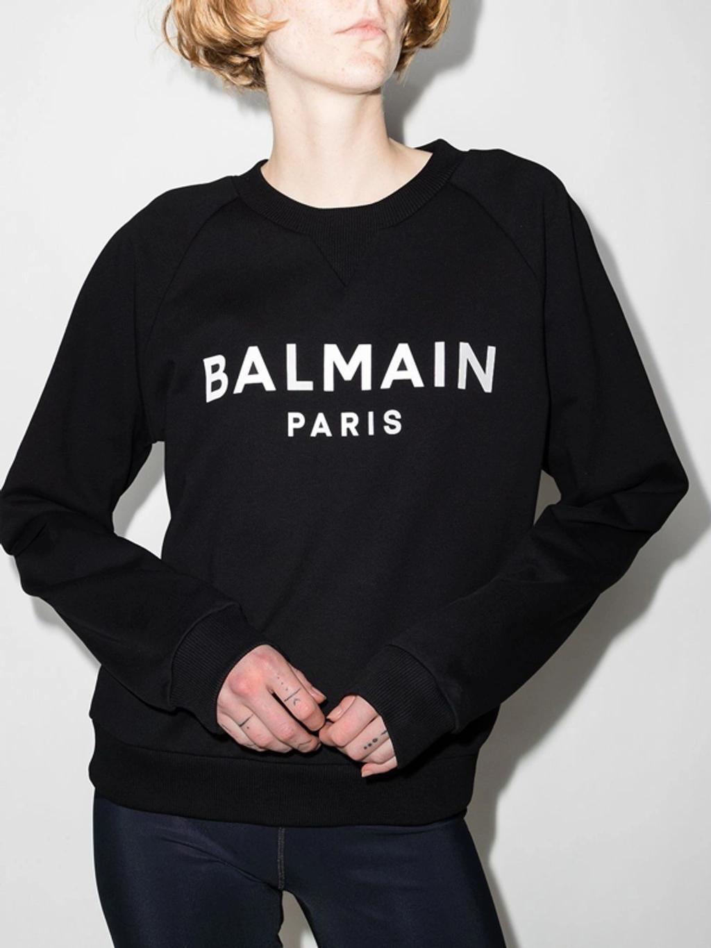 Logo Cotton Sweatshirt In Black Product Image