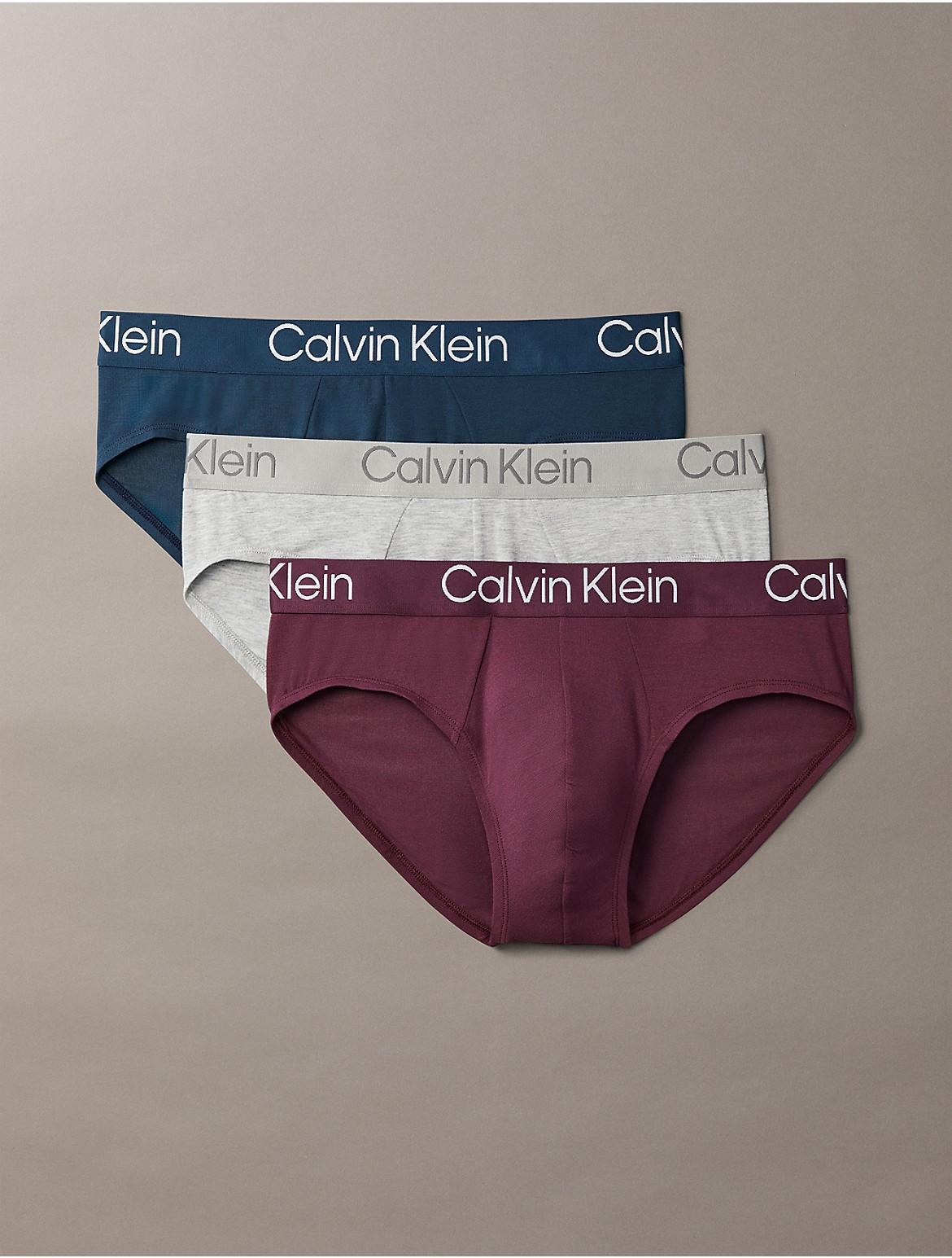 Calvin Klein Mens Ultra-Soft Modern 3-Pack Hip Brief - Multi - XL Product Image