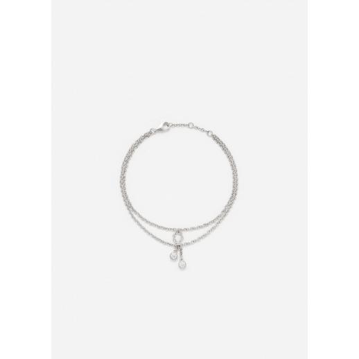 BRACELET DOUBLE NOEUD OR BLANC Product Image