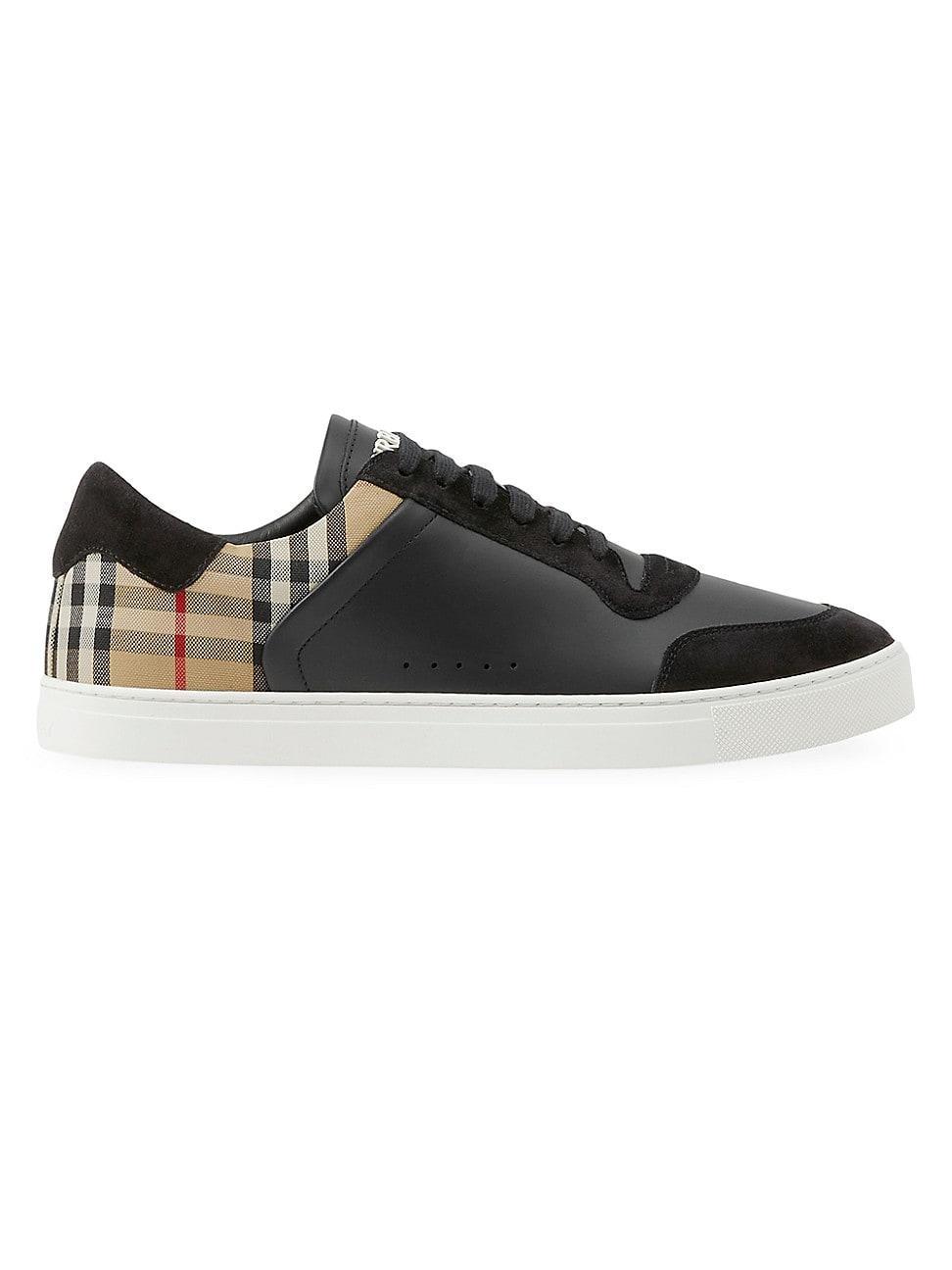 burberry Stevie Leather & Canvas Check Sneaker Product Image