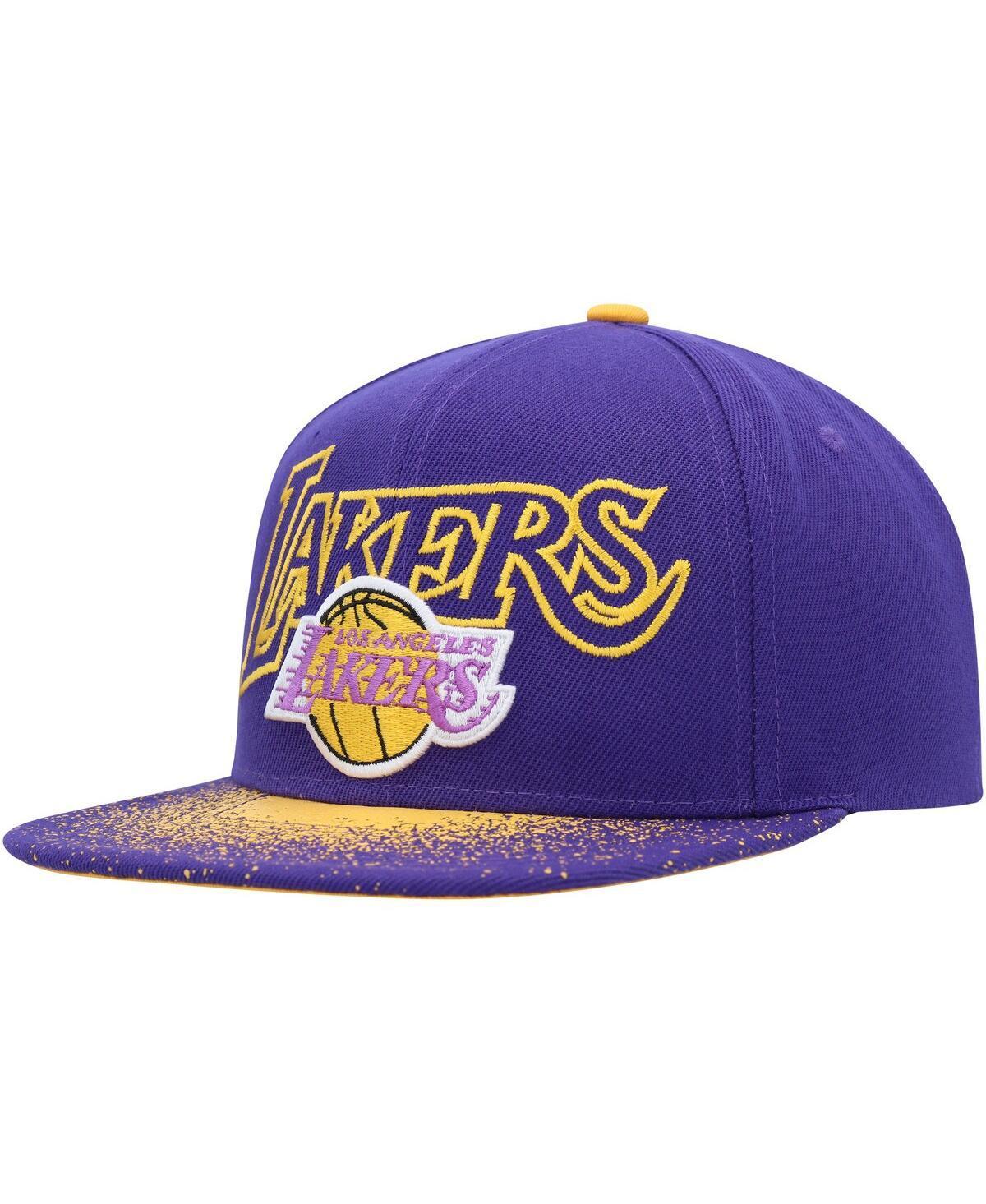 Mens Mitchell & Ness Purple Los Angeles Lakers Hardwood Classics Energy Re-Take Speckle Brim Snapback Hat Product Image