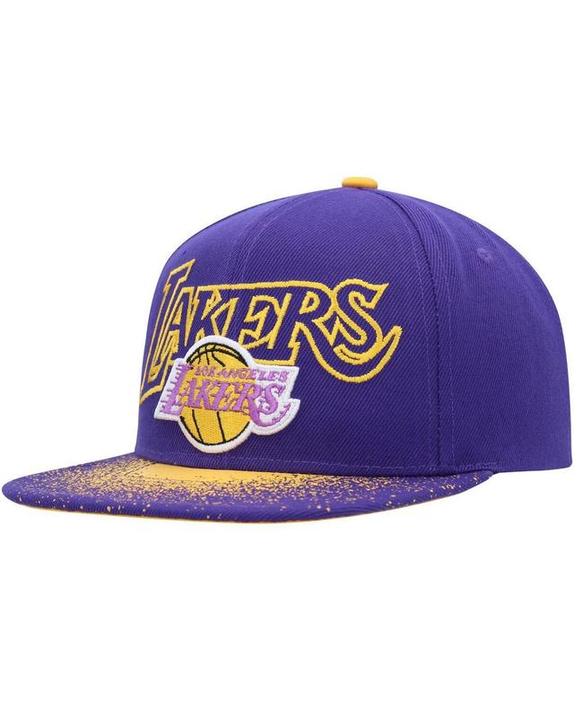 Mens Mitchell & Ness Purple Los Angeles Lakers Hardwood Classics Energy Re-Take Speckle Brim Snapback Hat Product Image