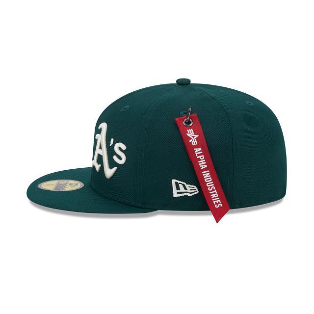 Alpha Industries X Oakland Athletics Dual Logo 59FIFTY Fitted Hat Male Product Image