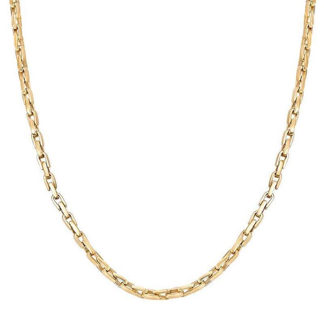 Mens LYNX Ion Plated Stainless Steel Chain Necklace Gold Tone Product Image