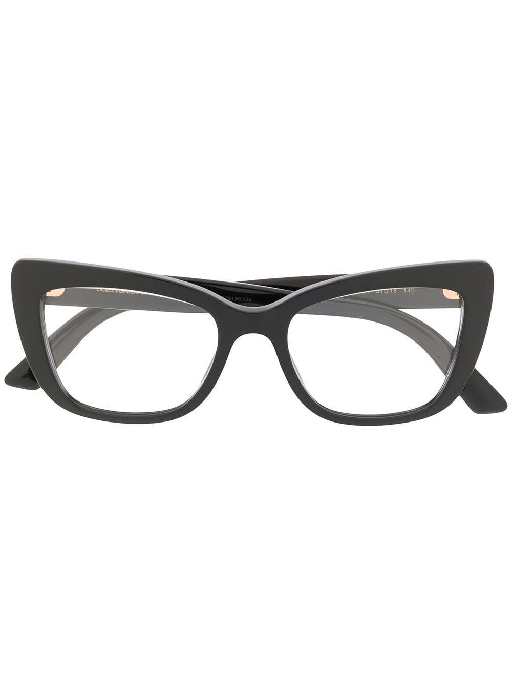 Dg3335 Cat-eye Glasses In Black Product Image