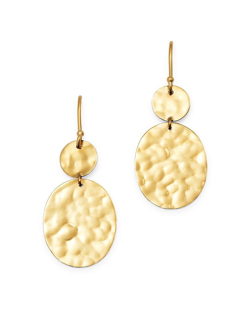 Ippolita 18K Yellow Gold Classico Hammered Circle Drop Earrings Product Image