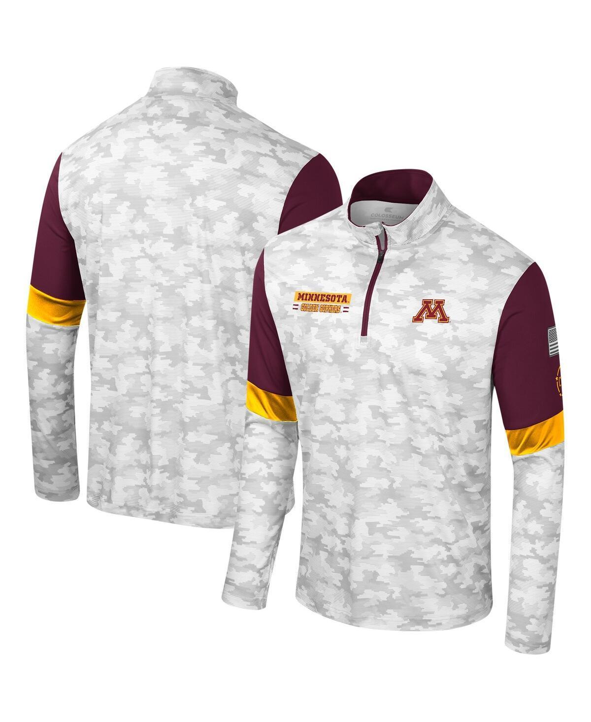 Mens Colosseum Camo Minnesota Golden Gophers Oht Military-Inspired Appreciation Tomahawk Quarter-Zip Windshirt Product Image