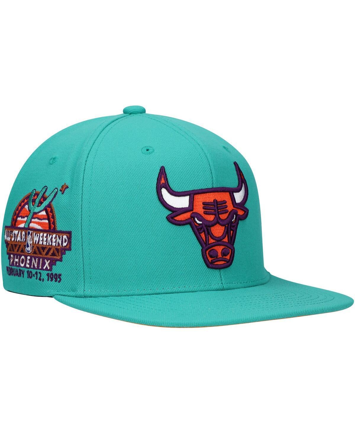 Mens Mitchell & Ness Turquoise Chicago Bulls Hardwood Classics 1995 NBA All-Star Weekend Desert Snapback Hat Product Image