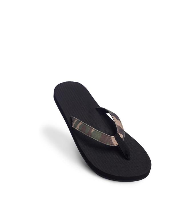 Indosole Mens Flip Flops Camo - Black Product Image