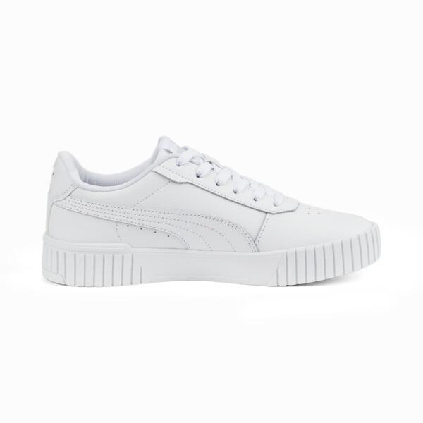 PUMA Carina 2.0 Women's Sneakers in White/Silver Product Image