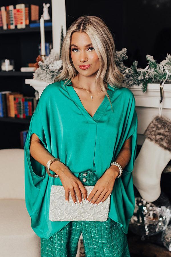 Blissful Beginnings Shift Top In Kelly Green Product Image